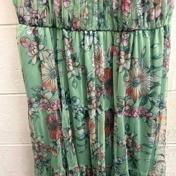 Woman’s Candalite woman’s green flowered sleeveless dress 2x - Picture 3 of 11